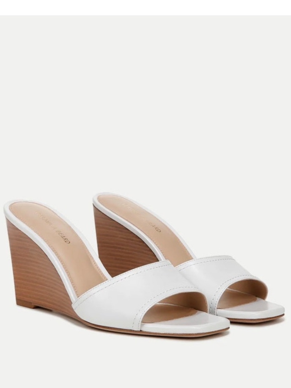 Veronica Beard Ellen Wedge Sandals Heels. Size 7. White Brown